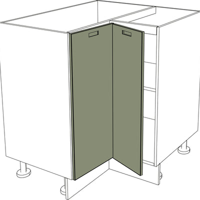 Matt grüne klappbare IKEA Metod Küchen Fronten Ecktüren, 25 x 80 cm, links. - NovaFronten - Küchen Fronten - Iconic - Matt - Klappbare Ecktüren (links)
