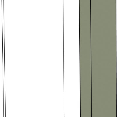 Schrank Deckseiten - Standard - Matt - Seitenumkleidung mit Rundung (rechts)