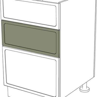 IKEA Metod Küchenfronten Rahmen oval matt grün Schubladenfront mittlere Schublade. - NovaFronten - Küchen Fronten - Rahmen (oval) - Matt - Schubladen