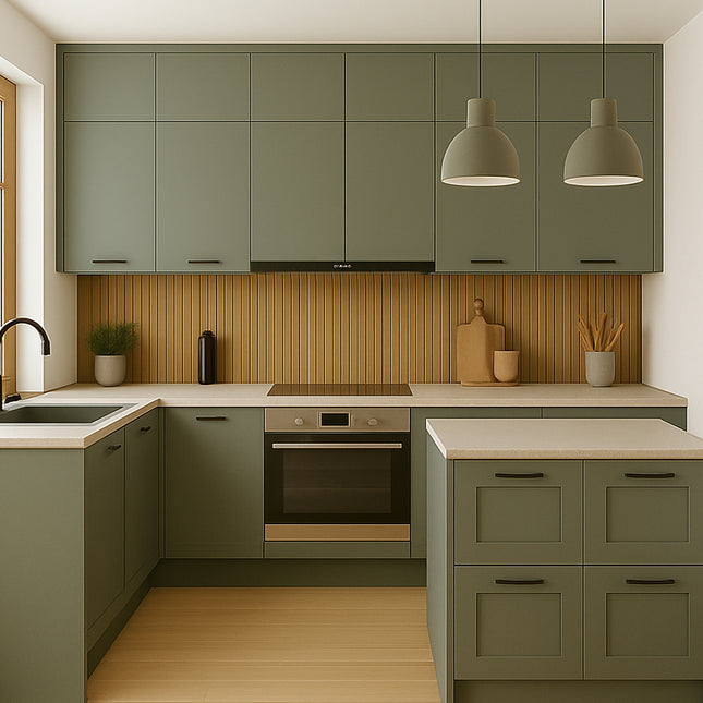 Komplettes Küchen Fronten Set - 5,0 m² - Standard & Rahmen (normal) - Matt