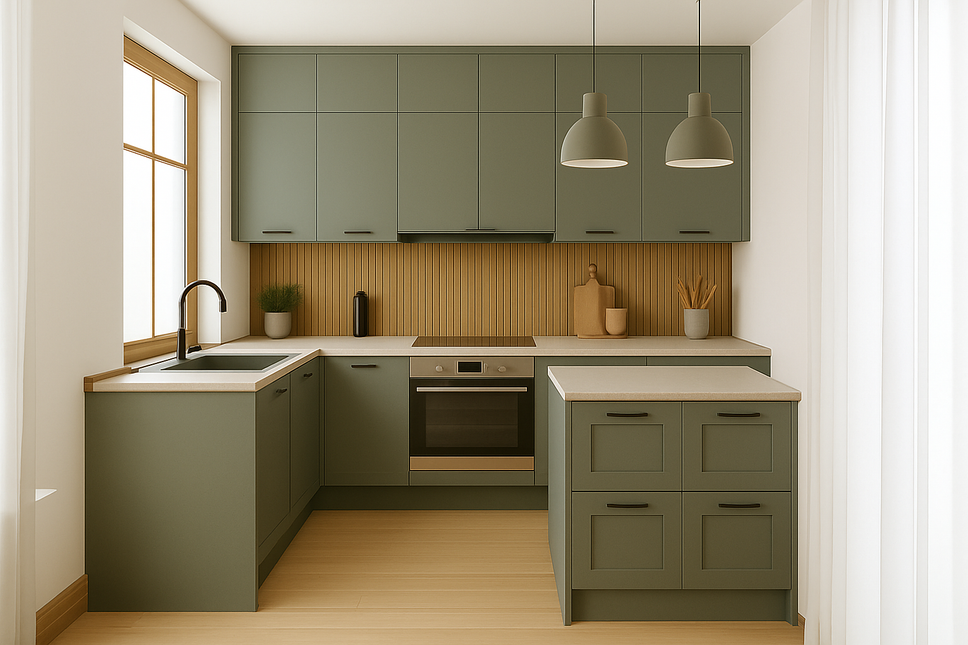 Komplettes Küchen Fronten Set - 5,0 m² - Standard & Rahmen (normal) - Matt