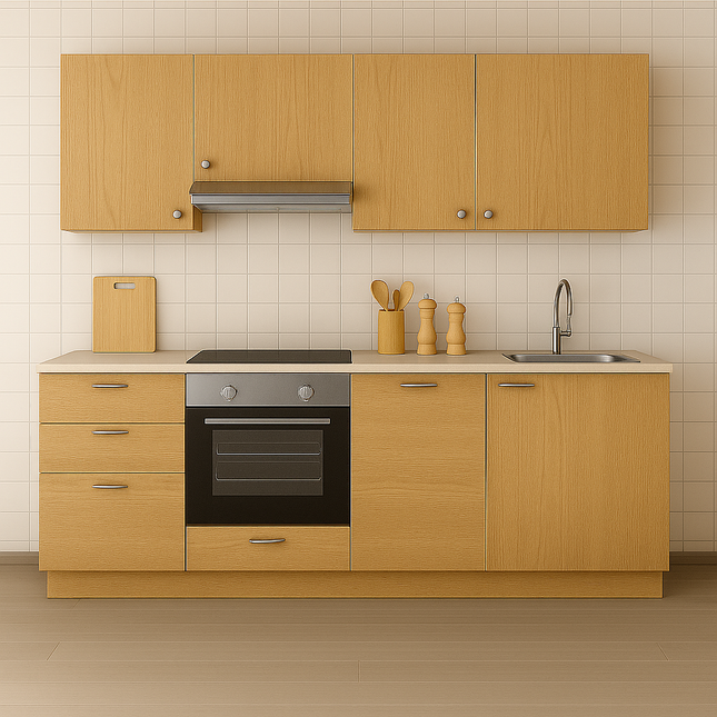 Komplettes Küchen Fronten Set - 3,5 m² - Standard - Holz Fein