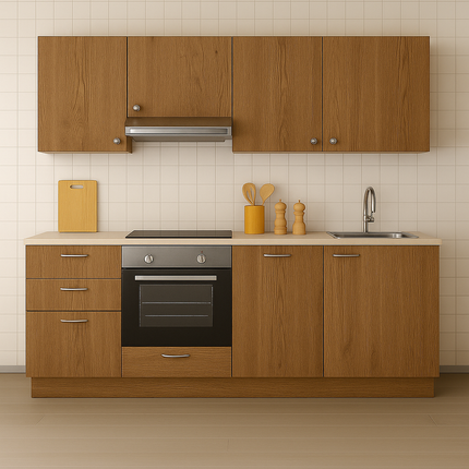 Komplettes Küchenfronten Set - 3,5 m² - Standard - Holz Fein
