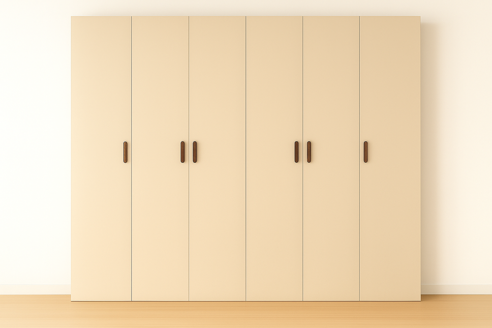 Komplettes Kleiderschrank Fronten Set - 300 x 58 x 236 cm - Iconic - Matt - Mit Seitenverkleidung
