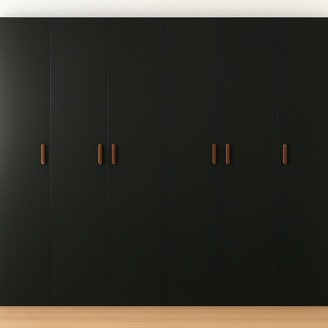 Komplettes Kleiderschrank Set - 300 x 58 x 236 cm - Iconic - Matt - Mit Seitenverkleidung