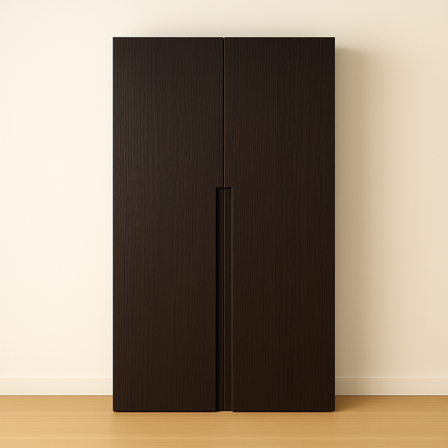 Komplettes Kleiderschrank Set - 100 x 37 x 200 cm - Modern - Holz Fein - Mit Seitenverkleidung