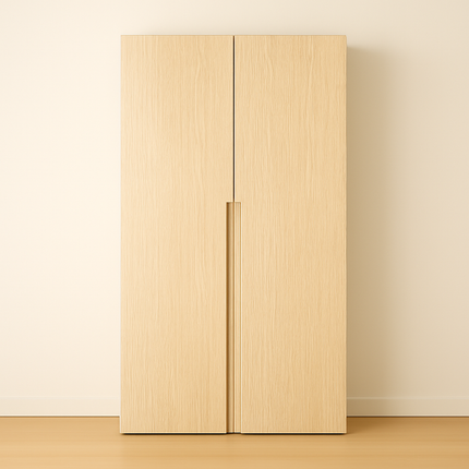 Komplettes Kleiderschrankfronten Set - 100 x 37 x 200 cm - Modern - Holz Fein - Mit Seitenverkleidung