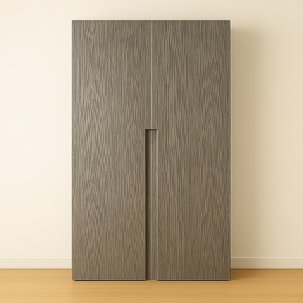 Komplettes Kleiderschrankfronten Set - 100 x 37 x 200 cm - Modern - Holz Fein - Mit Seitenverkleidung