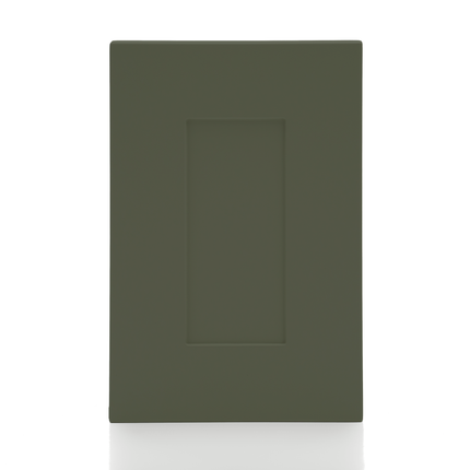 Matte IKEA Metod Küchenfront in Waldgrün mit Rahmen und rechteckiger Mitte. - NovaFronten - Küchen Fronten Konfigurator - Rahmen (normal) - Matt