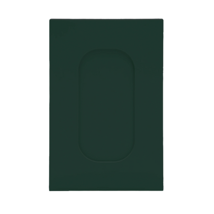 Dunkelgrüne IKEA Metod Küchenfront mit ovalem Rahmen und matter Oberfläche. - NovaFronten - Küchen Fronten Konfigurator - Rahmen (oval) - Matt
