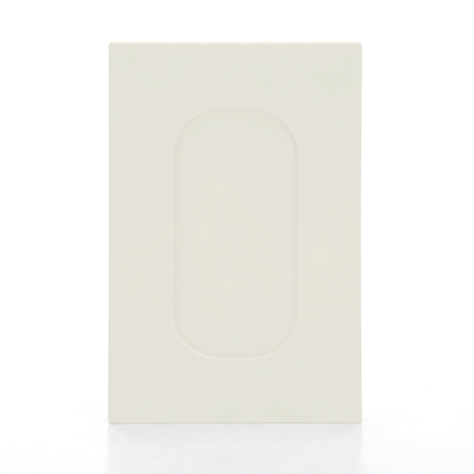 Matt sandfarbene IKEA Metod Küchenfront mit ovalem Rahmen in moderner Optik. - NovaFronten - Küchen Fronten Konfigurator - Rahmen (oval) - Matt