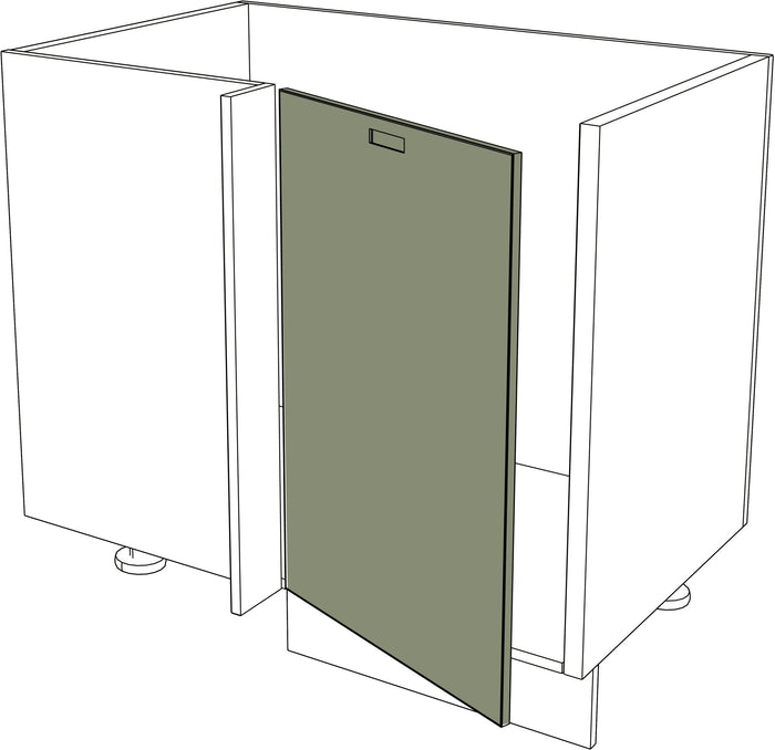 Mattgraue IKEA Metod Küchen Front Ecktür links, schlichte ikonische Front, 45 x 80 cm. - NovaFronten - Küchen Fronten - Iconic - Matt - Ecktüren (links)