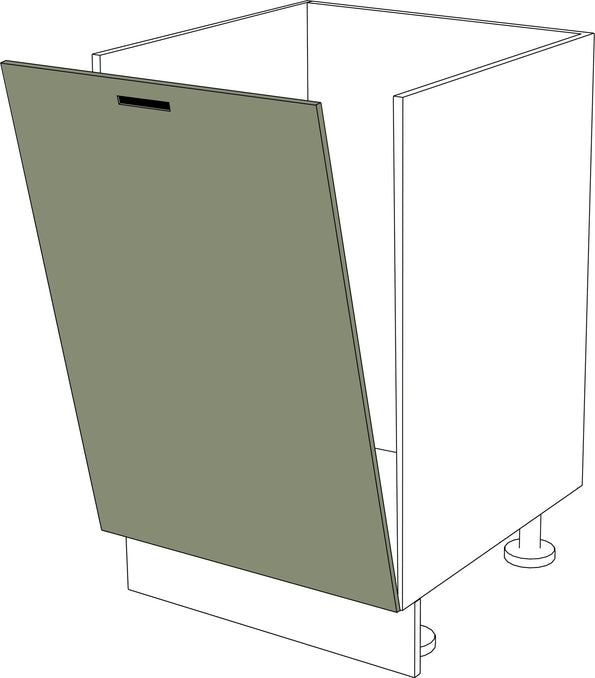 Mattgrüne IKEA Metod Front für Spülmaschine, glatte Oberfläche, moderner Stil. - NovaFronten - Küchen Fronten - Iconic - Matt - Spülmaschinentüren