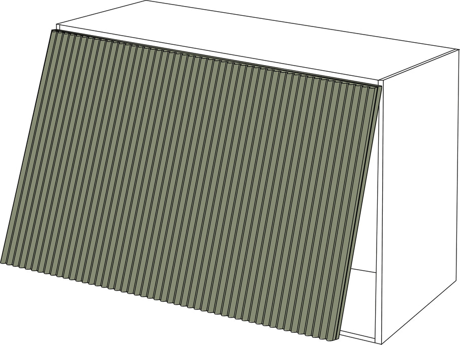 IKEA Metod Küchenfront mit feiner, waagerechter Linienstruktur in Holzoptik, grün, 60x40 cm. - NovaFronten - Küchen Fronten - Liniert - Holz Fein - Waagerechte Türen