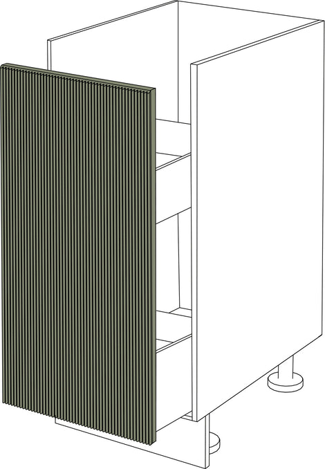 Küchen Fronten - Liniert - Matt - Unterschrank ausziehbar