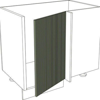 IKEA Metod Küchen Fronten Ecktür rechts in linierter Holzoptik, dunkelgrau, 45x80 cm. - NovaFronten - Küchen Fronten - Liniert - Holz Fein - Ecktüren (rechts)