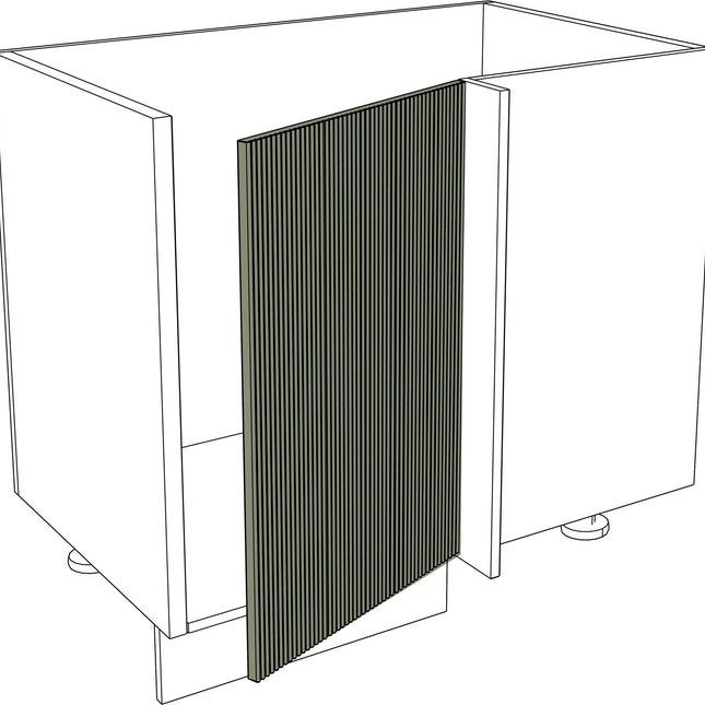 IKEA Metod Küchen Fronten Ecktür rechts in linierter Holzoptik, dunkelgrau, 45x80 cm. - NovaFronten - Küchen Fronten - Liniert - Holz Fein - Ecktüren (rechts)