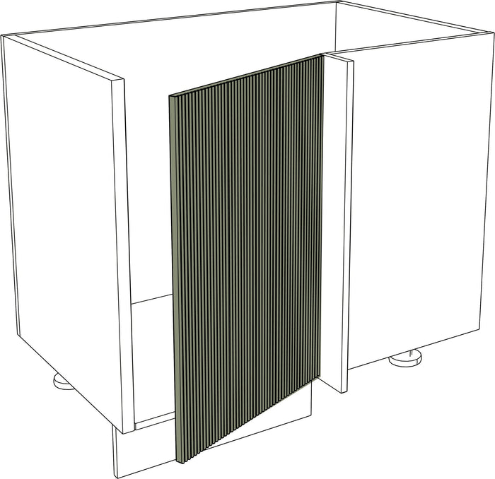 IKEA Metod Küchen Fronten Ecktür rechts in linierter Holzoptik, dunkelgrau, 45x80 cm. - NovaFronten - Küchen Fronten - Liniert - Holz Fein - Ecktüren (rechts)