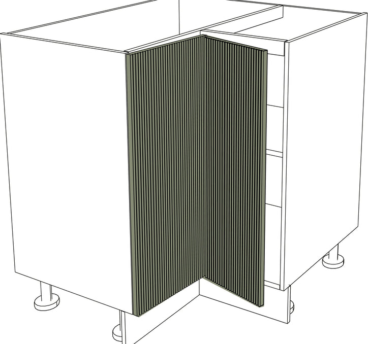 IKEA Metod Küchen Fronten linke klappbare Ecktüren in linierter Holzoptik 25x80 cm. - NovaFronten - Küchen Fronten - Liniert - Holz Fein - Klappbare Ecktüren (links)