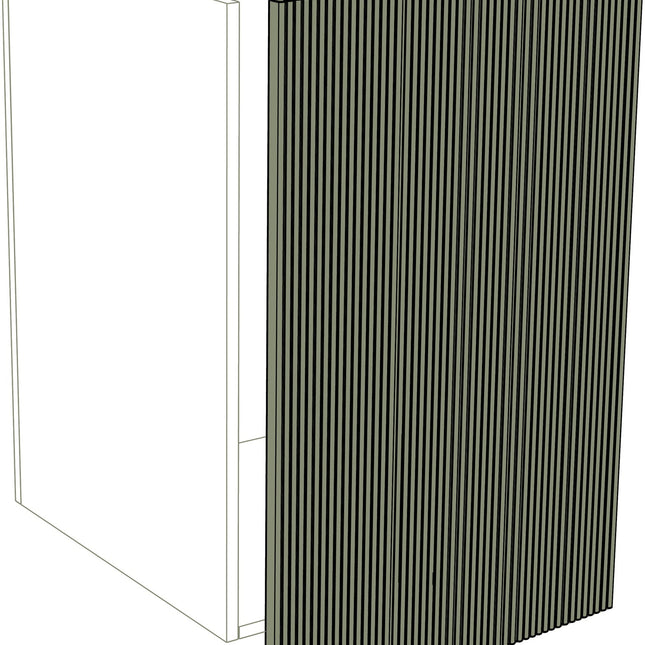 IKEA Metod Küchenfront linierte matte Tür mit 3 cm Erweiterung rechts, dunkelgrün. - NovaFronten - Küchen Fronten - Liniert - Matt - Türen + 3 cm Erweiterung (rechts)