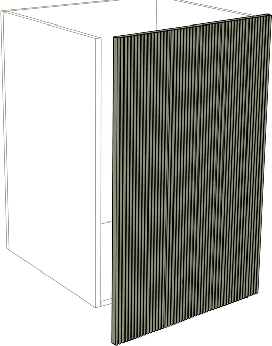 IKEA Metod Küchenfront linierte matte Tür mit 3 cm Erweiterung rechts, dunkelgrün. - NovaFronten - Küchen Fronten - Liniert - Matt - Türen + 3 cm Erweiterung (rechts)