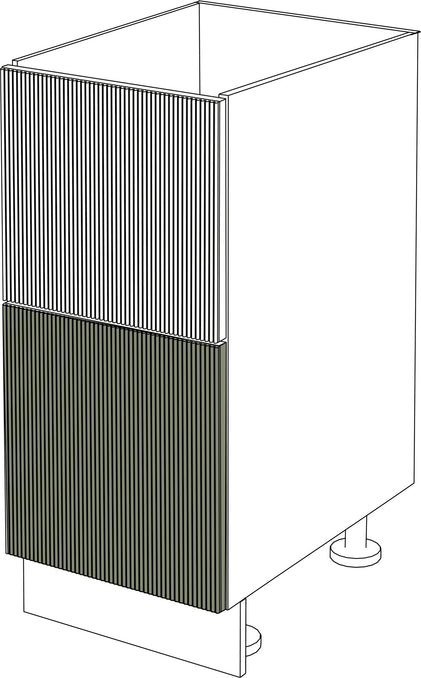 IKEA Metod Küchen Fronten matt, linierte Schubladenfronten in Weiß und Dunkelgrau, modern. - NovaFronten - Küchen Fronten - Liniert - Matt - Schubladen