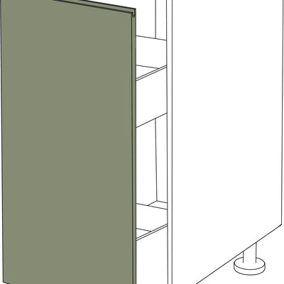 IKEA Metod Küchenunterschrank mit ausziehbarer Front in mattem Olivgrün. - NovaFronten - Küchen Fronten - Modern - Holz Rustikal - Unterschrank ausziehbar