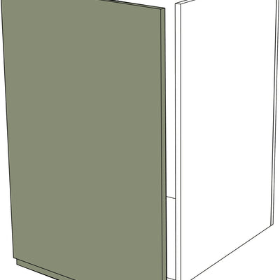 Matte grüne IKEA Metod Küchenfront mit 3 cm linker Erweiterung, moderne Fronttür. - NovaFronten - Küchen Fronten - Modern - Matt - Türen + 3 cm Erweiterung (links)