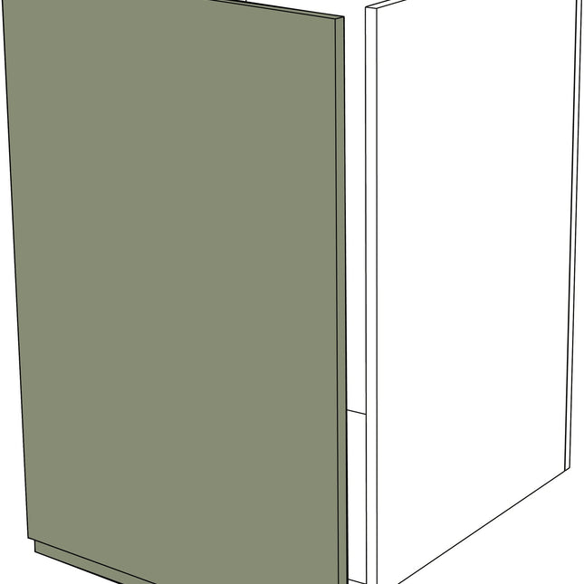Matte grüne IKEA Metod Küchenfront mit 3 cm linker Erweiterung, moderne Fronttür. - NovaFronten - Küchen Fronten - Modern - Matt - Türen + 3 cm Erweiterung (links)
