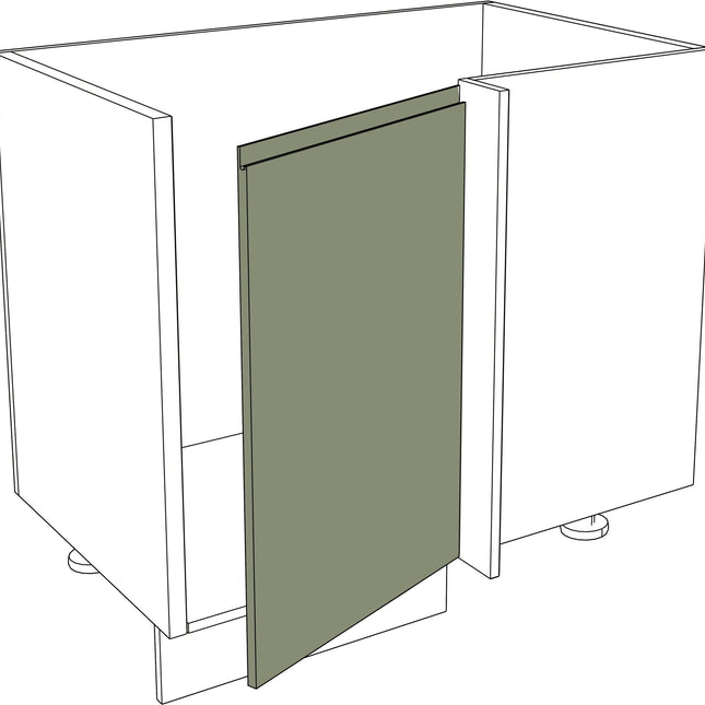 IKEA Metod Küchen Front Ecktür rechts in modernem Holz Fein Design, Größe 45 x 80 cm. - NovaFronten - Küchen Fronten - Modern - Holz Fein - Ecktüren (rechts)