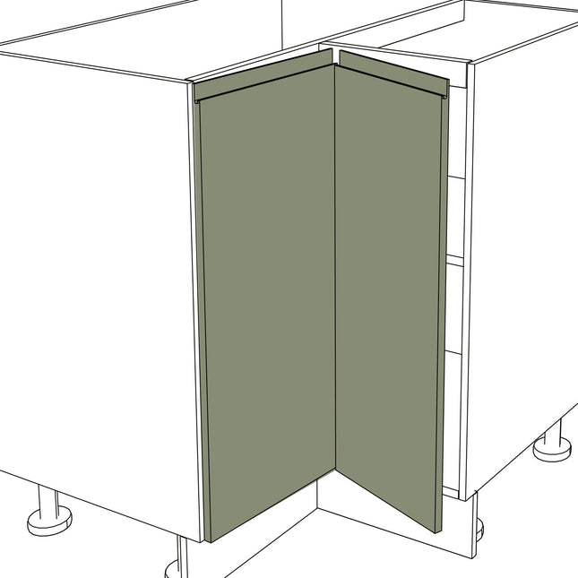 Klappbare linke Ecktür in Holzoptik 25x80 cm für IKEA Metod Küchen Fronten. - NovaFronten - Küchen Fronten - Modern - Holz Fein - Klappbare Ecktüren (links)