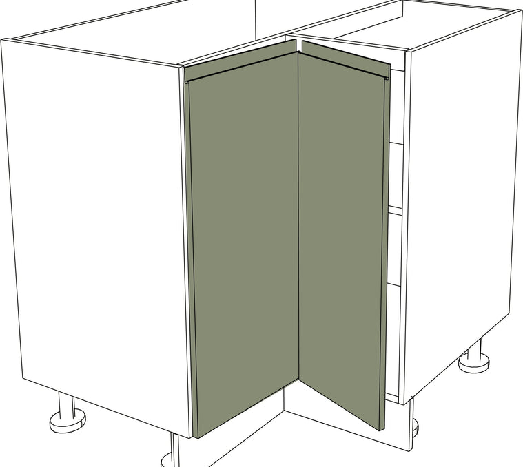 Klappbare linke Ecktür in Holzoptik 25x80 cm für IKEA Metod Küchen Fronten. - NovaFronten - Küchen Fronten - Modern - Holz Fein - Klappbare Ecktüren (links)