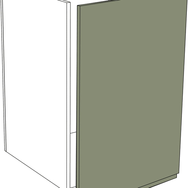 IKEA Metod Fronten Küchen Tür in modernem Holzfein-Design mit 3 cm Erweiterung rechts in Grau. - NovaFronten - Küchen Fronten - Modern - Holz Fein - Türen + 3 cm Erweiterung (rechts)