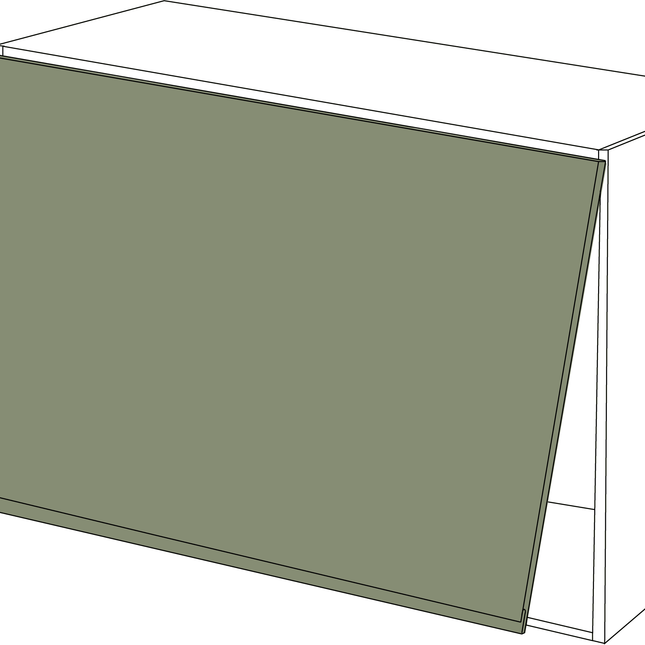 Grüne IKEA Metod Fronten Küchenfront mit feiner Holzstruktur, waagerecht, modern, 60x40 cm. - NovaFronten - Küchen Fronten - Modern - Holz Fein - Waagerechte Türen