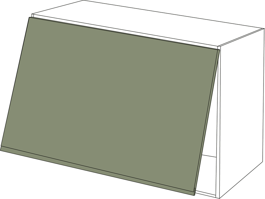 Grüne IKEA Metod Fronten Küchenfront mit feiner Holzstruktur, waagerecht, modern, 60x40 cm. - NovaFronten - Küchen Fronten - Modern - Holz Fein - Waagerechte Türen