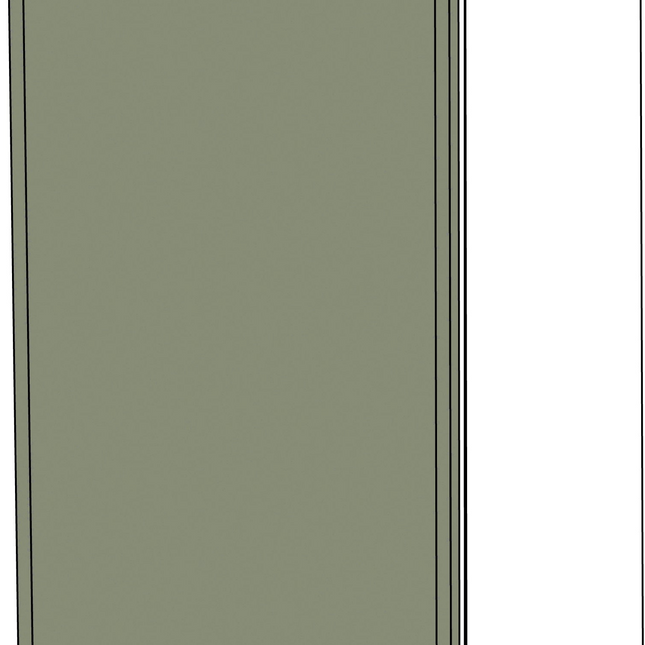 Schrank Fronten - Rahmen (schmal) - Matt - Türen Erweiterungen + 5,5 cm (links)