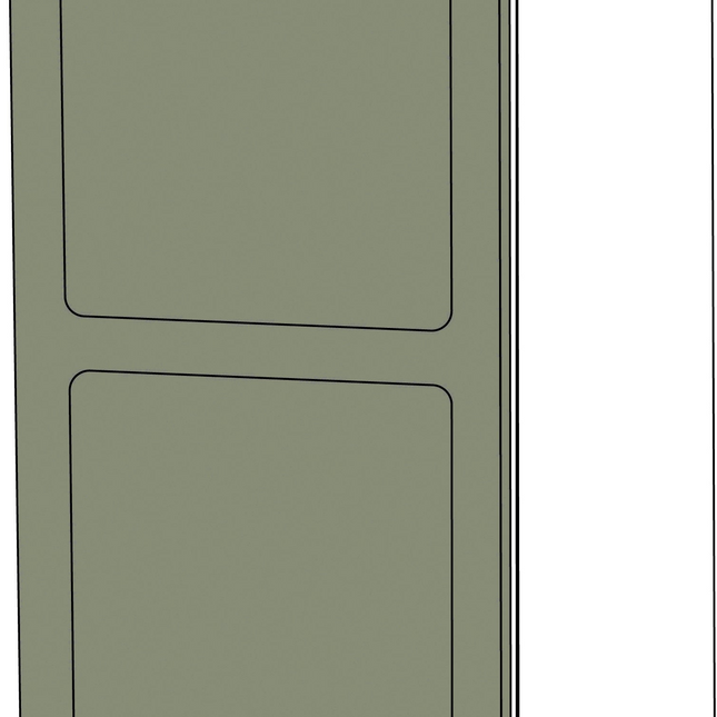 Schrank Fronten - Rahmen (oval) - Matt - Türen (links)