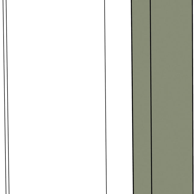 Schrank Deckseiten - Standard - Matt - Seitenumkleidung mit Rundung (rechts)