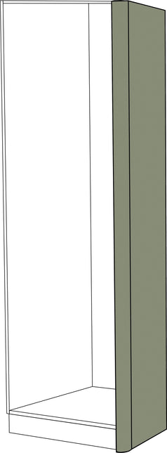 Schrank Deckseiten - Standard - Matt - Seitenumkleidung mit Rundung (rechts)