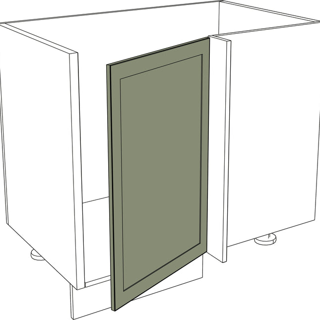 IKEA Metod Küchenfront matte grüne rechte Ecktür 45x80 cm für Rahmenmöbel. - NovaFronten - Küchen Fronten - Rahmen (normal) - Matt - Ecktüren (Rechts)