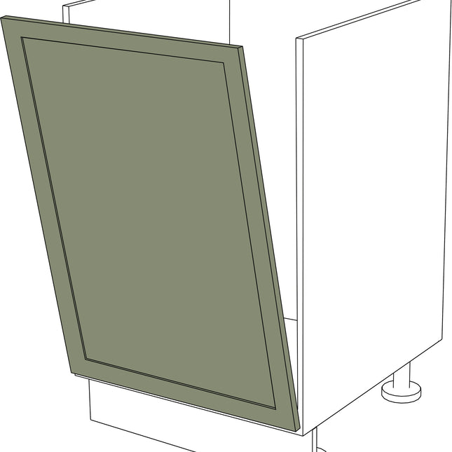 Mattgrüne Spülmaschinentür für IKEA Metod Küchenfronten, Rahmenstil, Variante 60 x 80 cm. - NovaFronten - Küchen Fronten - Rahmen (normal) - Matt - Spülmaschinentüren