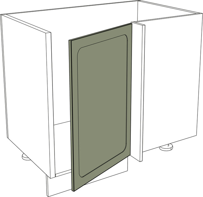 IKEA Metod Küchen Front matt grüne ovale Rahmen-Ecktür rechts 60x80 cm. - NovaFronten - Küchen Fronten - Rahmen (oval) - Matt - Ecktüren (rechts)