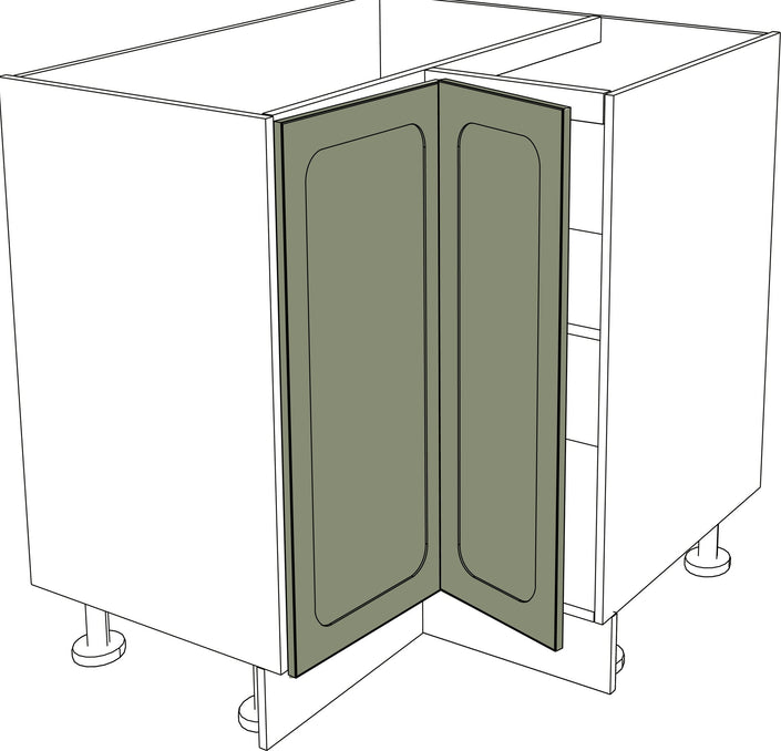 Matte klappbare linke Eckküchenfronten 25x80 cm mit ovalem Rahmen IKEA Metod Fronten. - NovaFronten - Küchen Fronten - Rahmen (oval) - Matt - Klappbare Ecktüren (links)
