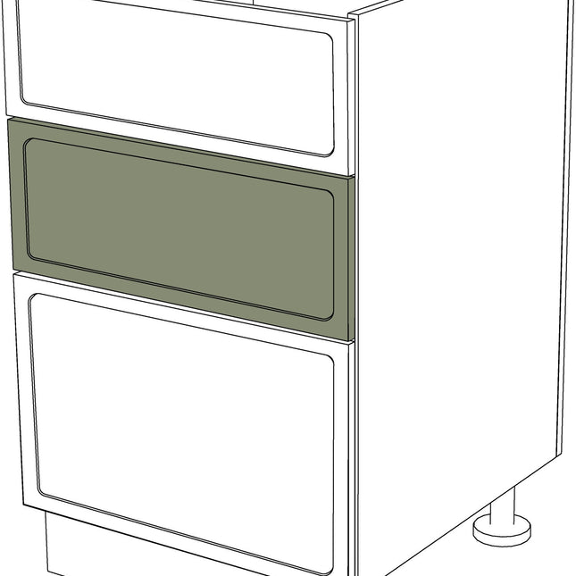 IKEA Metod Küchenfronten Rahmen oval matt grün Schubladenfront mittlere Schublade. - NovaFronten - Küchen Fronten - Rahmen (oval) - Matt - Schubladen
