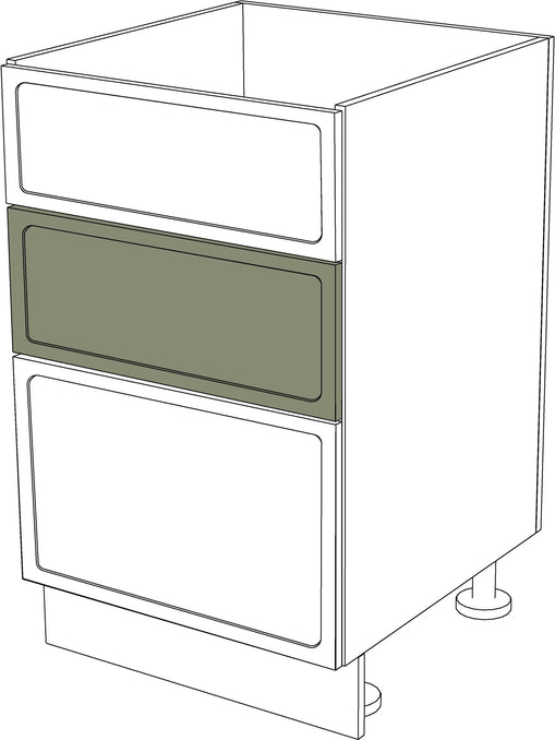 IKEA Metod Küchenfronten Rahmen oval matt grün Schubladenfront mittlere Schublade. - NovaFronten - Küchen Fronten - Rahmen (oval) - Matt - Schubladen