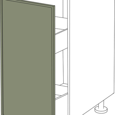 Matte grüne IKEA Metod Front 20x80 cm, schmaler Rahmen, Unterschrank ausziehbar. - NovaFronten - Küchen Fronten - Rahmen (schmal) - Matt - Unterschrank ausziehbar