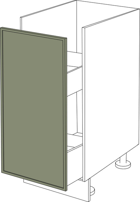 Matte grüne IKEA Metod Front 20x80 cm, schmaler Rahmen, Unterschrank ausziehbar. - NovaFronten - Küchen Fronten - Rahmen (schmal) - Matt - Unterschrank ausziehbar