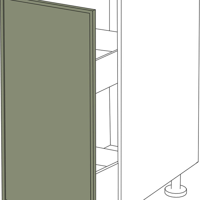 IKEA Metod Küchenfront in schmalem Holzrahmen, ausziehbarer Unterschrank, 20x80 cm. - NovaFronten - Küchen Fronten - Rahmen (schmal) - Holz Fein - Unterschrank ausziehbar
