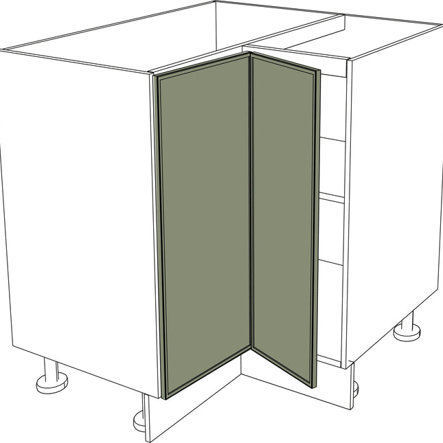 IKEA Metod Küchen Fronten schmale Holzrahmen Klappbare linke Ecktüren 25x80 cm grau. - NovaFronten - Küchen Fronten - Rahmen (schmal) - Holz Fein - Klappbare Ecktüren (links)