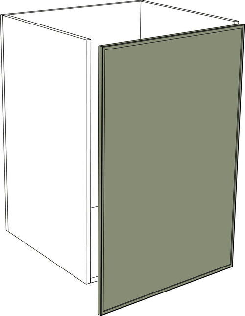 Mattgrüne IKEA Metod Küchenfront mit schmalem Rahmen und 3 cm rechter Erweiterung. - NovaFronten - Küchen Fronten - Rahmen (schmal) - Matt - Türen + 3 cm Erweiterung (rechts)